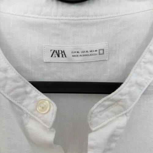 Zara men's linen shirt XL like new, white