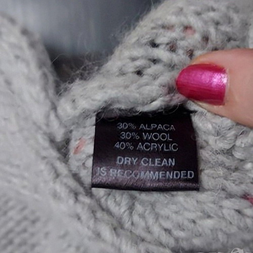 Designer poncho by Nora like new, handmade, gray