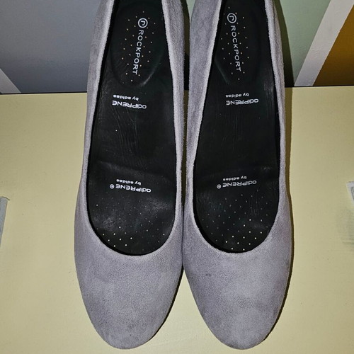 Adidas Rockport pumps new, grey suede, 10.5cm heel