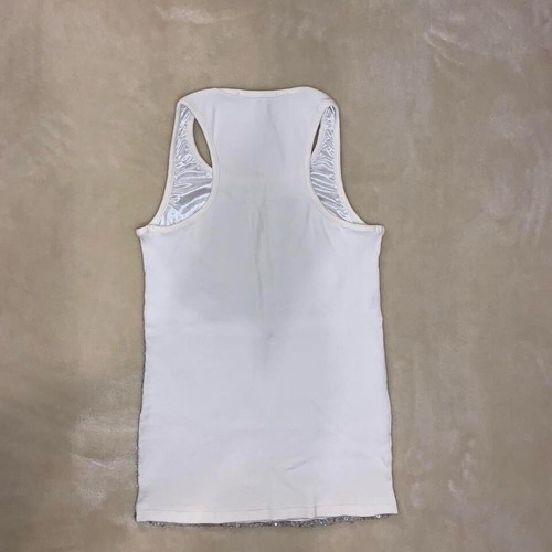 RoseM Women's Top Medium with Sequins White Silver like new