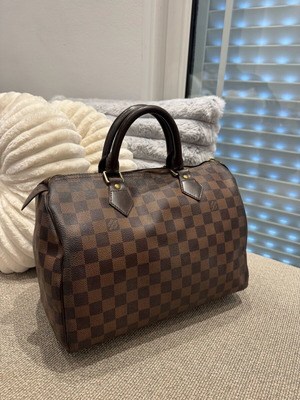 Louis Vuitton Speedy 30 Damier Ebene handbag used, brown