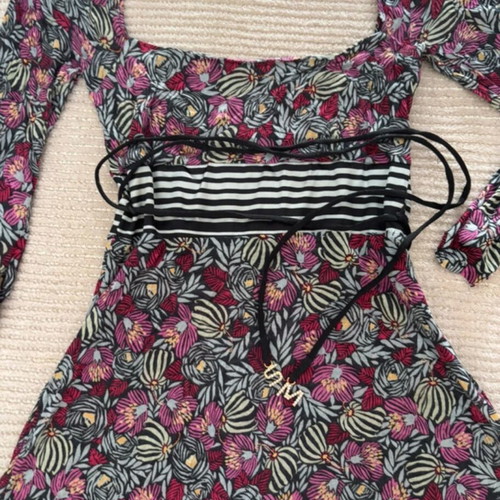 Vintage Y2K Miss Sixty blouse with open back, floral, like new