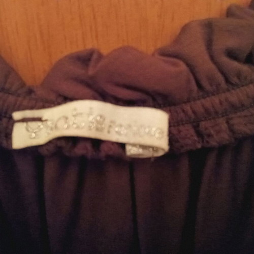 Brown viscose blouse like new with elastic cuffs and hem, size M