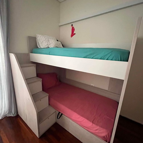 Project House bunk bed like new with storage spaces