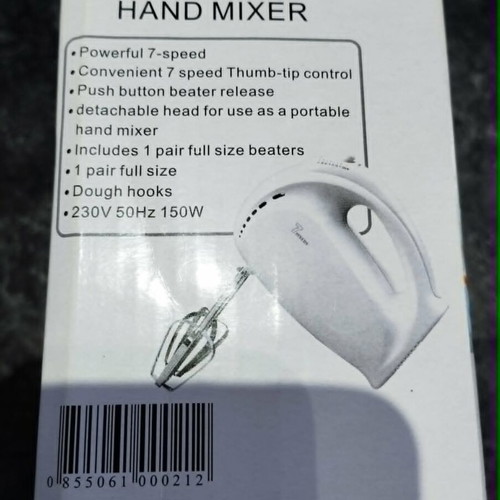 Bruni SH-201 hand mixer used with 2 types of beaters