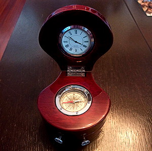 Ρολόι πυξίδα θερμόμετρο υγρόμετρο γραφείου
