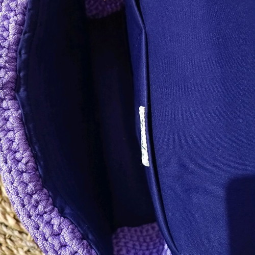 Zoel knitted handmade bag lilac used