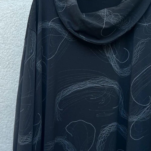 Vintage loose blouse with silver shimmer