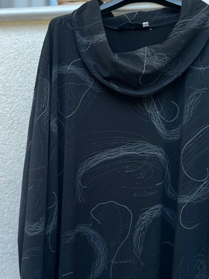 Vintage loose blouse with silver shimmer