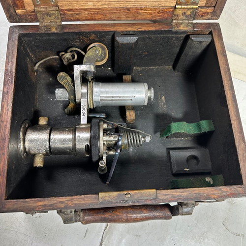 Old naval spring compression measuring instrument used