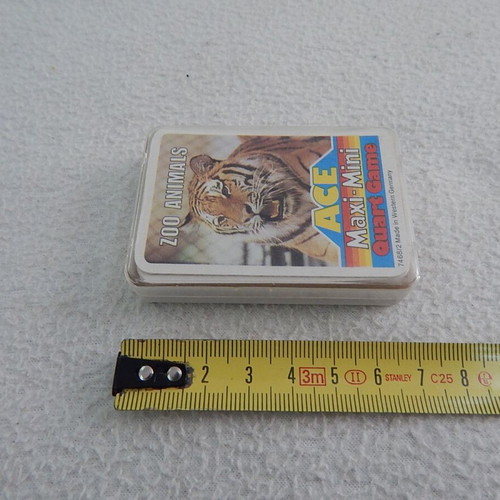 Ace Maxi-Mini Quart Zoo Animals card game used, 1980s