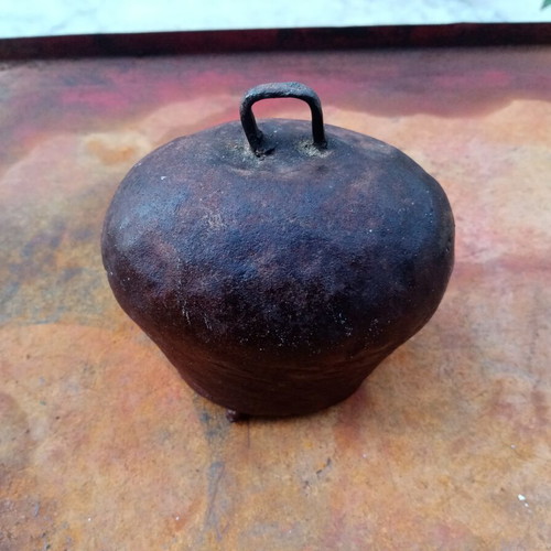 Handmade Vintage Forged Metal Bell used