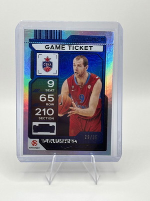 Euroleague Panini Contenders Ramunas Siskauskas 29/35 Game Ticket 2010-11