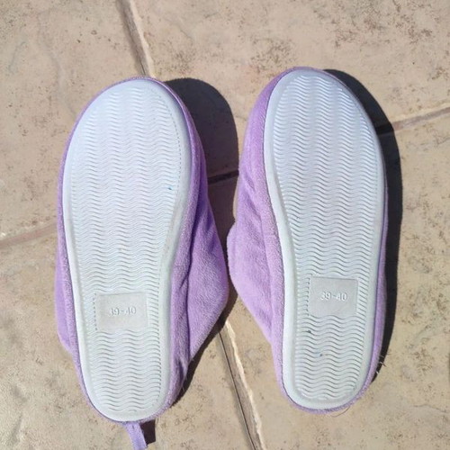 Lilac slippers "Cat" size 40 like new, soft and warm
