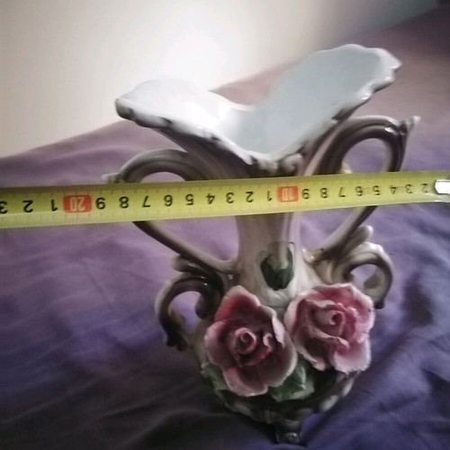 Collectible Italian vase used with detailed ceramic craftsmanship