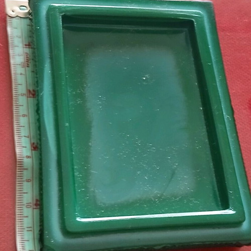 Czech malachite box with small defect