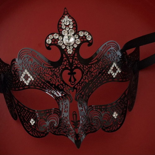 Authentic Venetian masquerade mask with Swarovski crystals like new