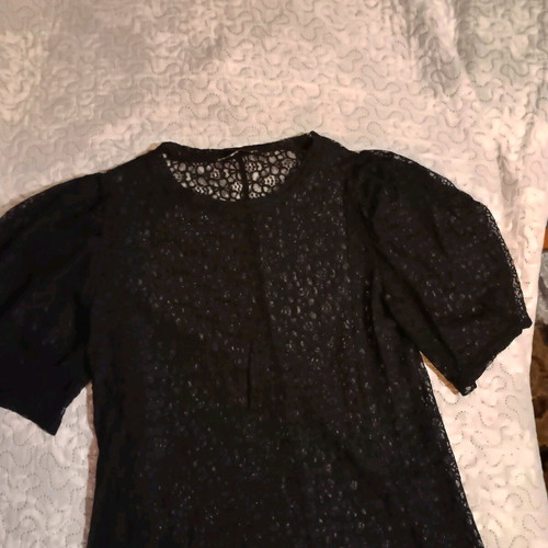 Zara women's lace blouse black size M like new