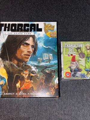 Thorgal The Boardgame like new with Characters Expansion and 3d printed token holders