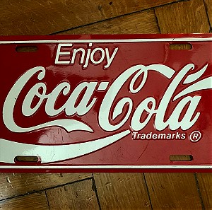 Coca-Cola τσίγκινη ταμπέλα αυτοκινήτου