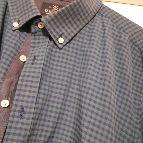 Double men's shirt used, green, XXL