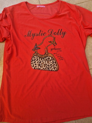 Top short-sleeved with rhinestones, like new, size L