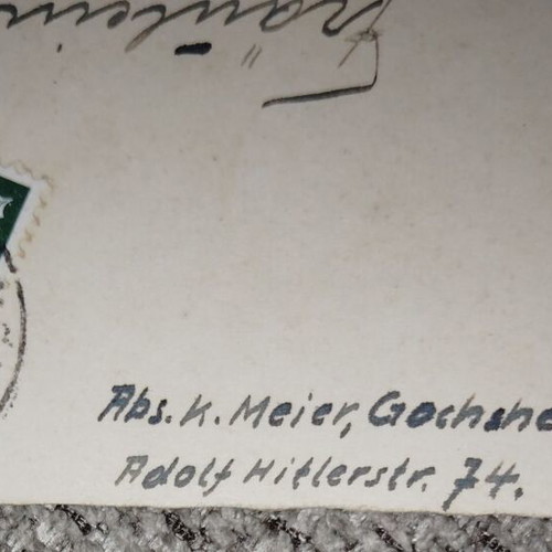 Historical greeting card Germany Reich 1940 new, Gochsheim