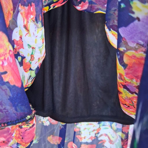 Floral dress M/L like new, midi to maxi, blue multicolor