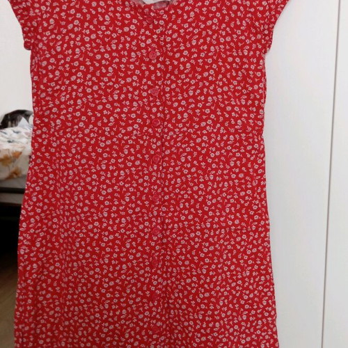 H&M dress like new, size 146-152, white and red
