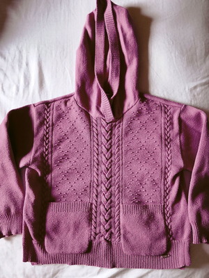 Mayoral winter kids shirt like new, pink and purple, size 104 cm