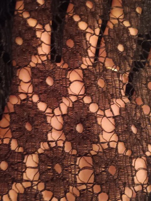 Sleeveless blouse with lace back, black, size M