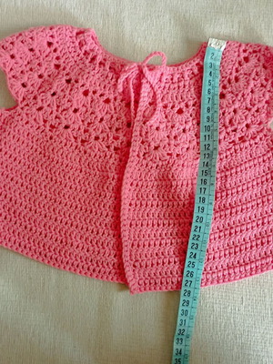 Handmade knitted sleeveless vest for girls 3 to 12 months new