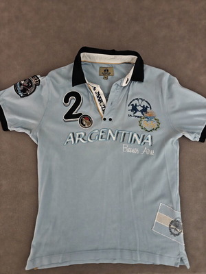 La Martina Argentina Buenos Aires polo shirt medium used, turquoise