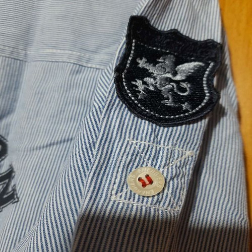 Energiers shirt for 12-year-old boy like new, striped blue ciel
