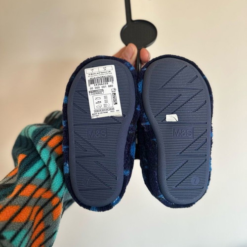Marks and Spencer Kids' Slippers Size 24 New, Blue