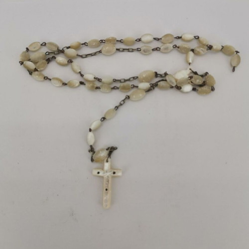 Priest Cross used, made of mother-of-pearl from 1930 era