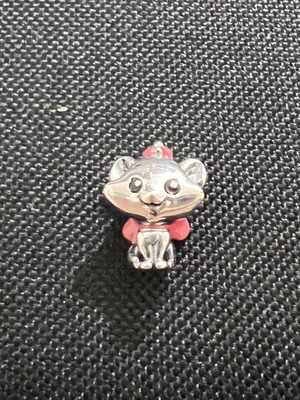 Ασημένιο 925 γούρι αλεπού νέο με ροζ σμάλτο