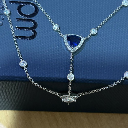 Double pendant APM Monaco new with blue stone, original with certificate