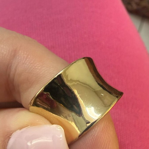 Zara minimal gold steel rose champagne ring like new