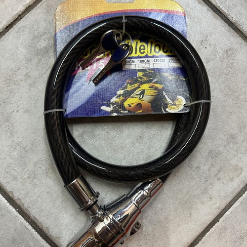 Bicycle lock with thick wire and alarm new