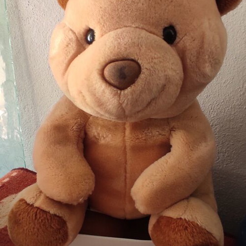 Plush teddy bear like new with retro style, 38cm height