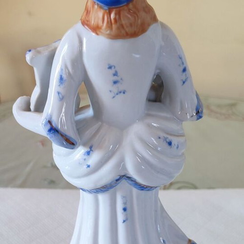 Vintage porcelain statue Woman with lyre