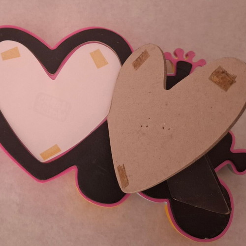 Happy Ending Romantic Photo Frame like new, heart-shaped couple design