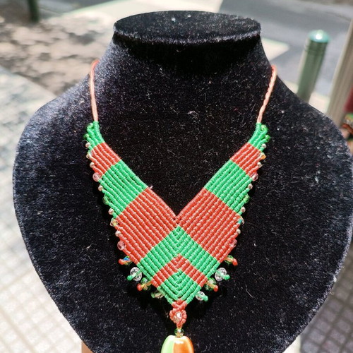 Handmade macrame necklace new