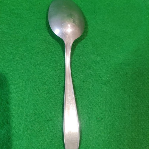 Xenia 1968 soup spoon used, Afentakis Rostfrei