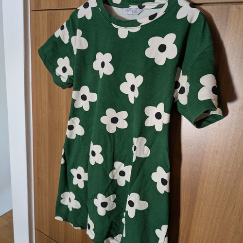 Compania Fantastica green floral short dress small like new