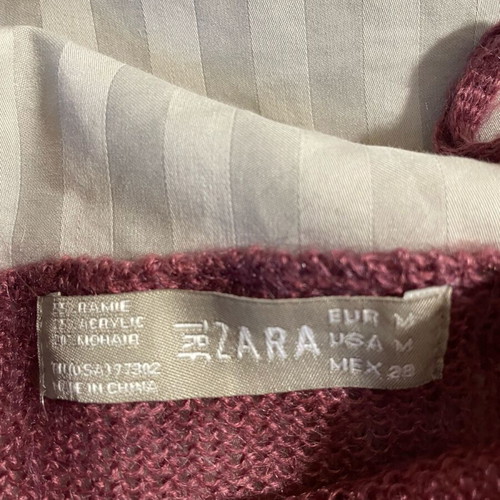Zara knitted top like new, rotten apple color, size M