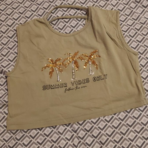 Nek Kids Wear summer set for girls with shorts, yellow
