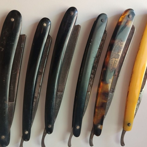 Vintage straight razors, set of 13