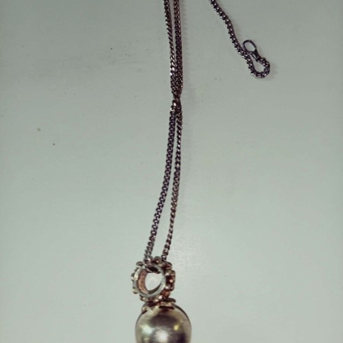 Silver 925 Necklace with Solid Pomegranate Motif by Άπεφθον
